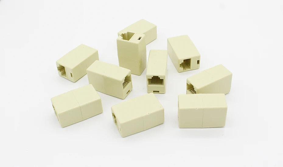 IMC Горячая 10 шт. RJ45 8P8C двойные порты гнездовой разъем телефонный разъем