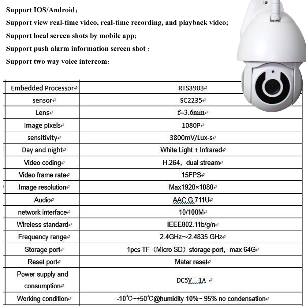 V380 Облачное хранилище IP Wifi камера 1080P двухсторонняя аудио уличная Водонепроницаемая Смарт ИК ночного видения сетевая CCTV камера безопасности