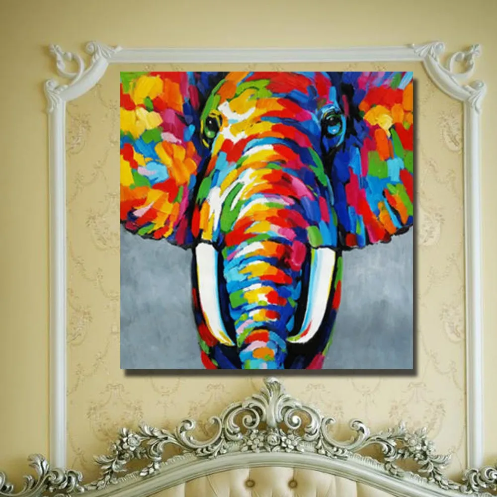 Canvas painting Elephant Poster Cuardros decoracion Modern Wall Painting for Living Room Decor High Quality Cheap Oil | Дом и сад