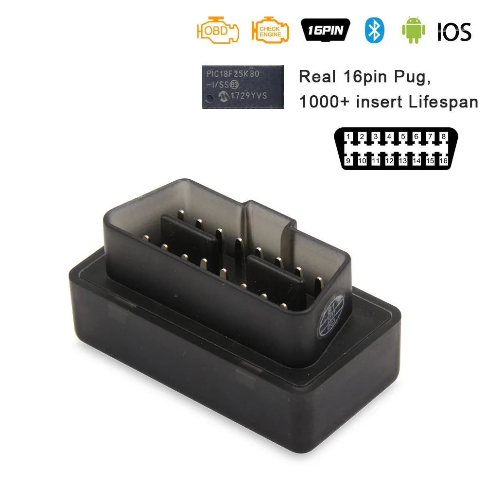 V1.5 Bluetooth 4.0 ELM327 V2.2 PIC18F25K80 OBD2 bluetooth 4,0 wifi сканер для Android/IOS ELM 327 V1.5 Wi-Fi OBD OBD2 автомобильный диагностический сканер инструмент - Цвет: V1.5 Bluetooth 4.0
