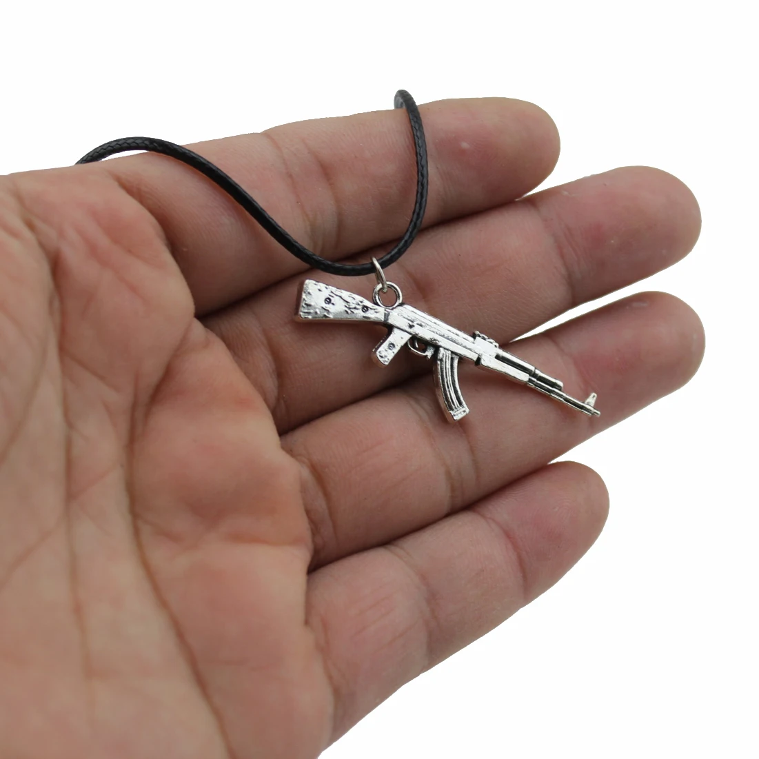 Trusta 2018 New Women Men Jewelry Vintage Silver Tone AK-47 Gun 1.7&quotX0.5&quot Pendant Short Necklace DY94 Free Shipping | Украшения и