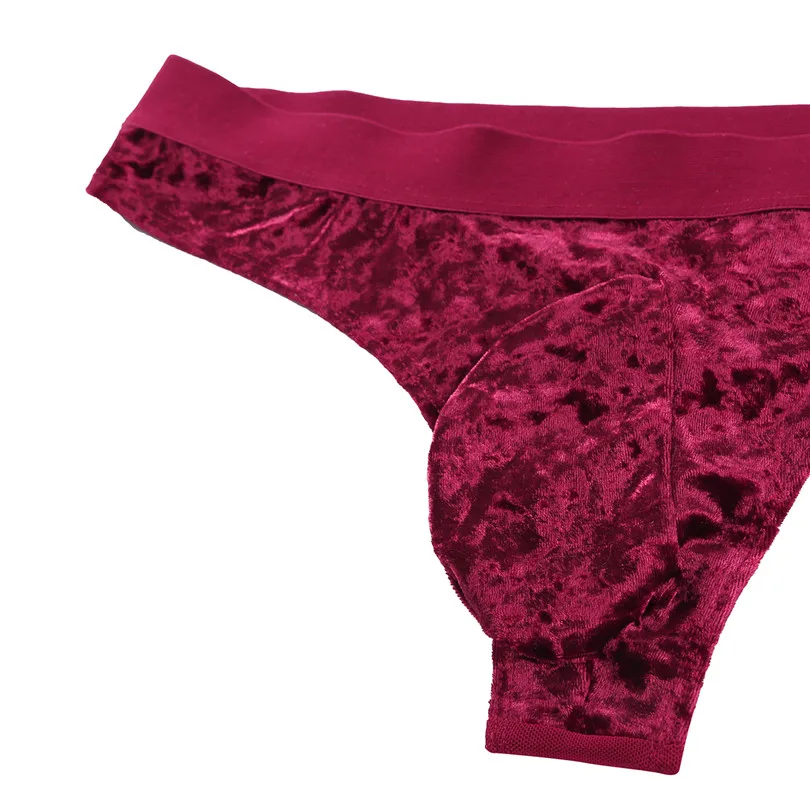 Freebily мужские трусы-бикини с низкой посадкой нижнее белье бархатные сетчатые