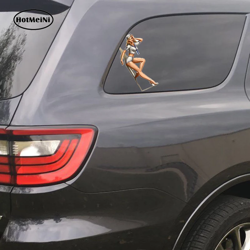 HotMeiNi Blonde-Sailor-Ver.2-Pin-Up-Girl-Decal Waterproof Car Accessories bumper window car sticker 15cm x13cm | Автомобили и
