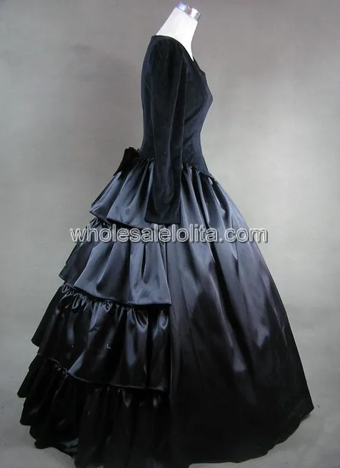 

Black Bow Multi Layer Aristocrat Gothic Style Dress