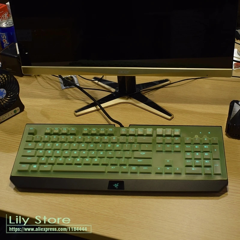 yellow Чехол для клавиатуры razer BlackWidow Ultimate Stealth для настольного ПК, водонепроницаемый пылезащитный прозрачный защитный чехол для клавиатуры - Цвет: yellow