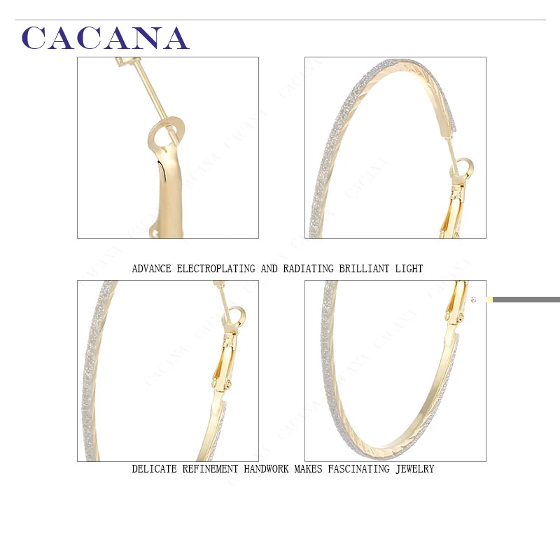 Длинные серьги кольца CACANA для женщин круглая бижутерия Лидер продаж No. A852 A853|earrings