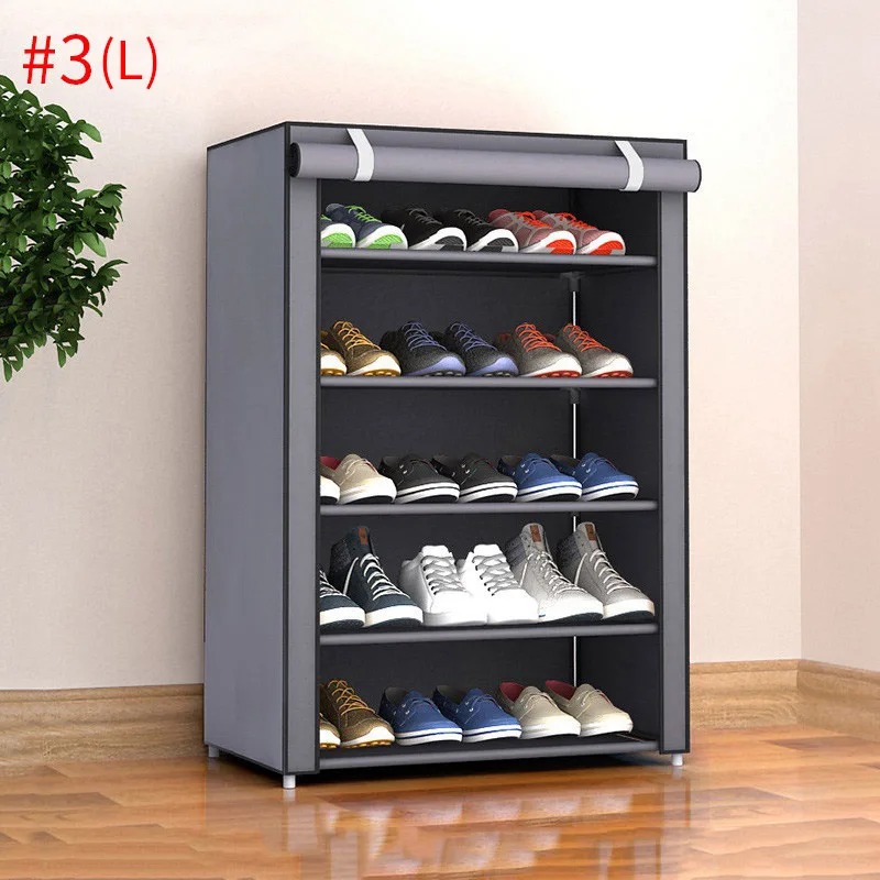 style3 L Пылезащитные стойки для домашней обуви, органайзер, несколько слоев обуви, держатель для полки стойки, дверная полка для обуви, экономия пространства, домашний шкаф для хранения - Цвет: style3 L