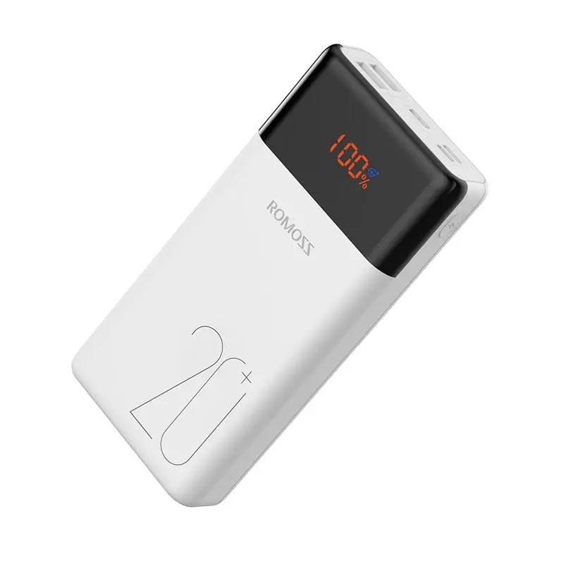 

Внешний аккумулятор ROMOSS LT20Plus, ёмкость 20000мАч, поддержка быстрой зарядки PD 3.0 и QC 3.0, подойдёт для iPhone и Xiaomi