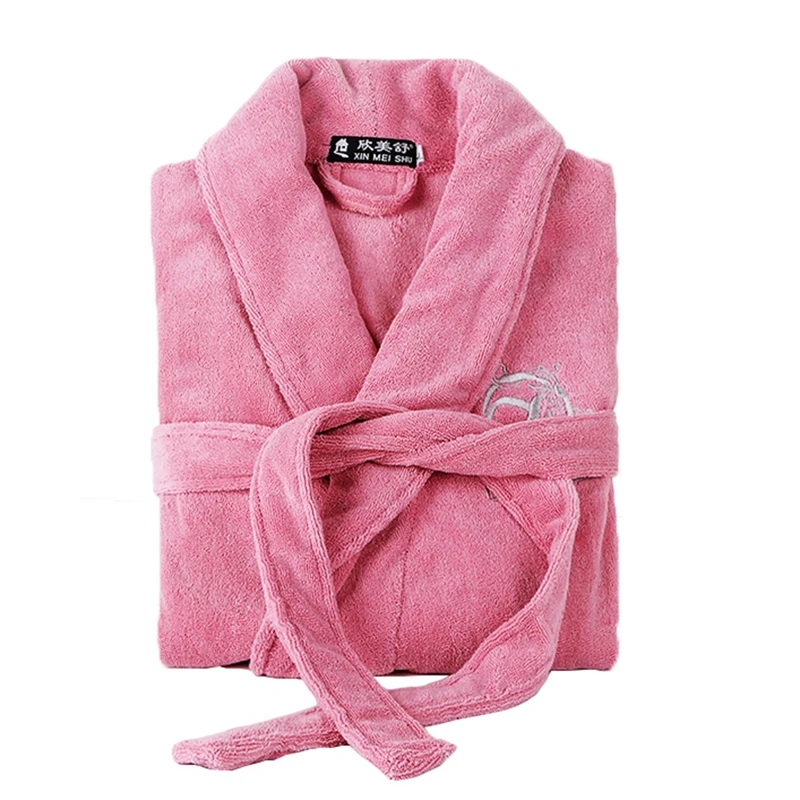 Winter High Quality Bathrobe Women Thick Warm Cotton Robe Long Sleeve Solid Leisure Comfortable Female Homewear Kimono robe