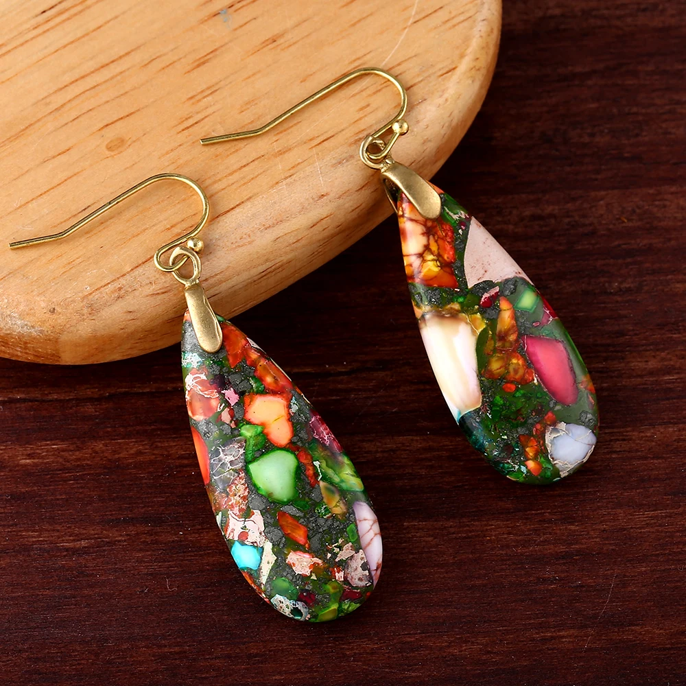 Ethinc эстетический уникальный дизайн чакра императорская J asper в форме капли фотоподарок на День