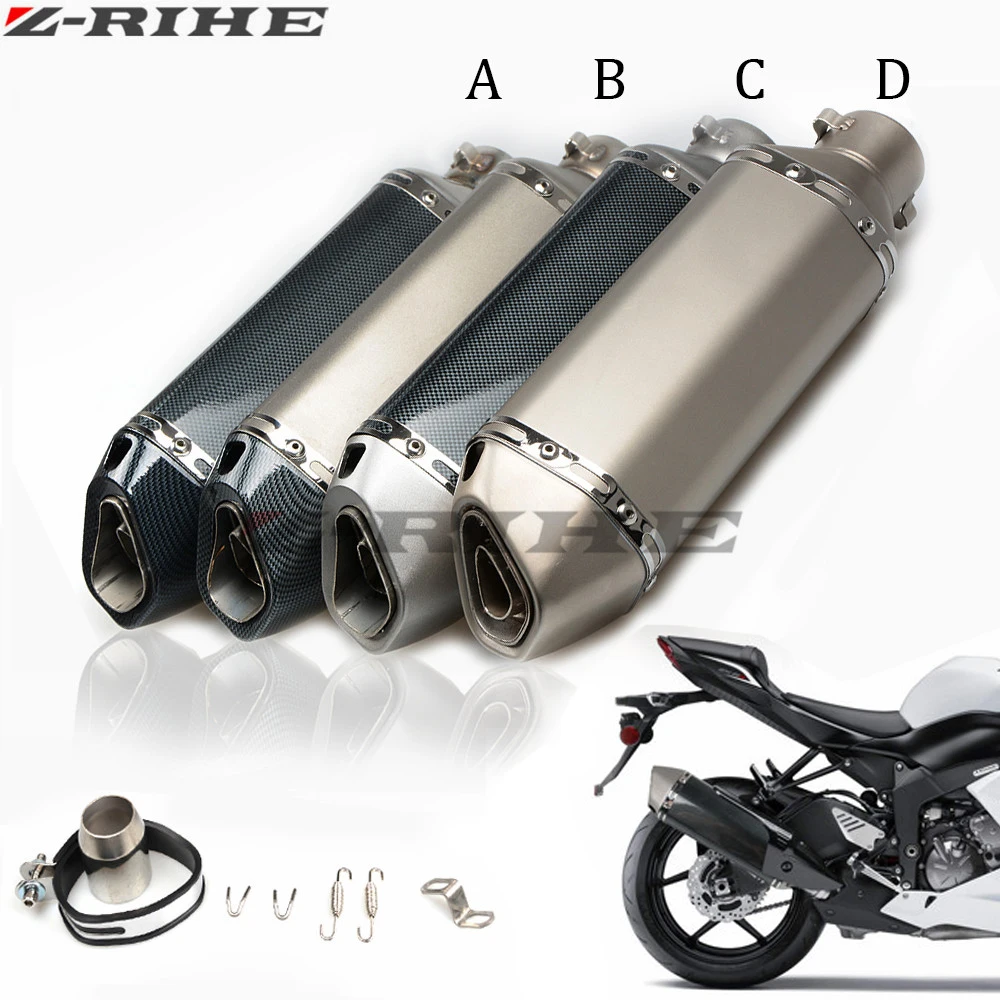 Универсальный мотоцикл 36 51 мм побег глушитель труба для bmw Yamaha R6 Kawasaki ZX6R er6n z800 z1000