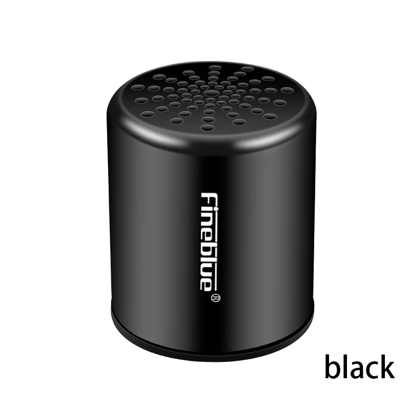 Черный Fineblue MK10 Bluetooth динамик стерео 3D стерео сабвуфер TWS мини металлический беспроводной Hands-free маленький динамик аксессуары черный - Цвет: Черный