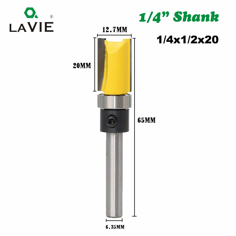 Концевая фреза MC01006 с хвостовиком 1/4 дюйма 1 шт.|flush trim bit|flush trimbit wood |
