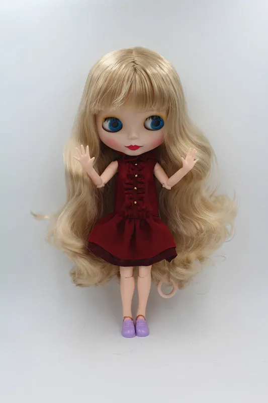Кукла Blygirl Blyth Gold bangsheng волнистые кудрявые волосы 30 см шарнирное тело с 19 шарнирами