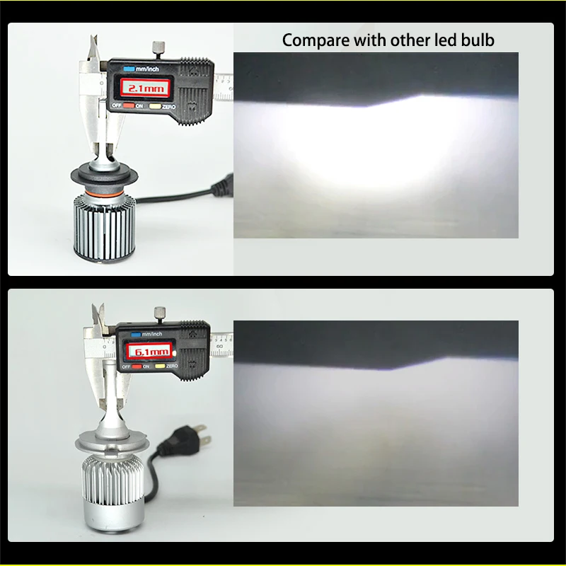 1 шт. автомобильная лампа H7 LED H4 Светодиодная H11 H8 H1 CSP фара противотуманная HB3 9005 9006
