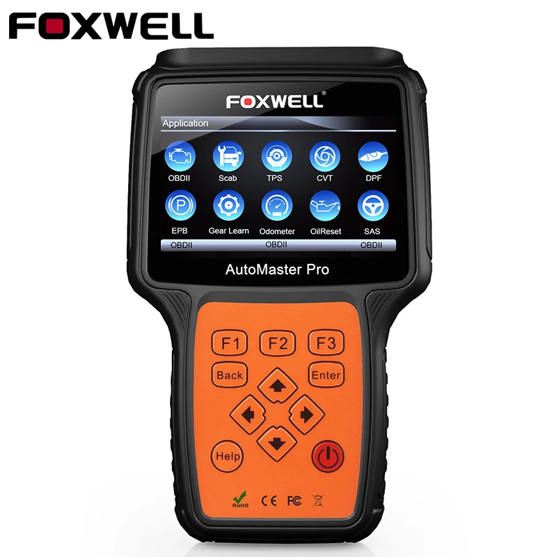 FOXWELL NT644 Pro OBD2 автомобильный сканер полная система ABS подушка безопасности EPB DPF