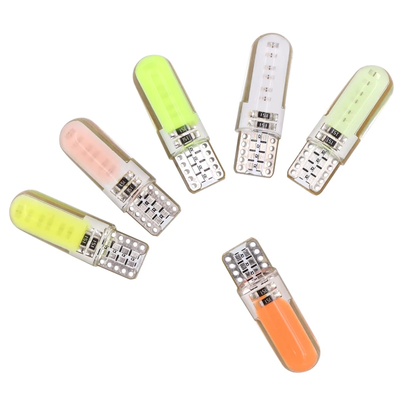 1X T10 194 2825 WY5W W5W COB LED силикагель водонепроницаемый клиновидный свет салона