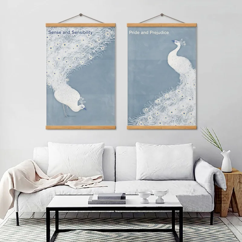 Скандинавский простой Павлин 2 предмета декоративная фотография без рамки