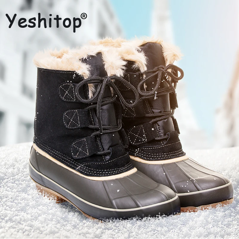 Бренд 2019 хит! Модные ботинки на шнуровке зимние сапоги каблуке женские с мехом