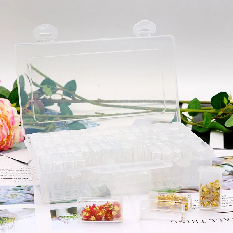 

Plastic Box for Diamond Painting Accessories with Bottles Container Storage Box Diamant Painting Holder Diamond painting Box