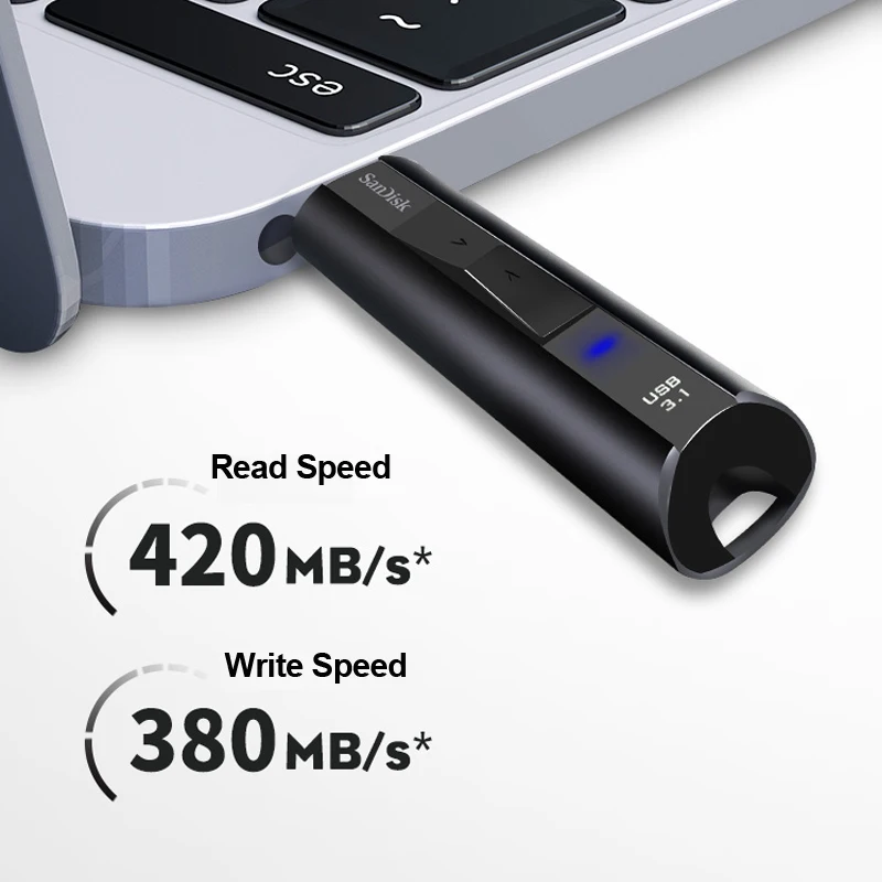 SanDisk CZ880 Extreme PRO 128 ГБ 256 USB 3 1 твердотельный флеш накопитель высокоскоростной 420