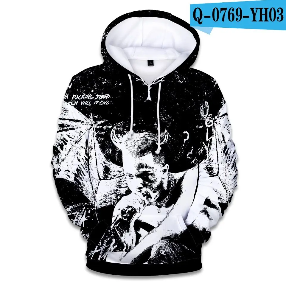 color at picture Новинка года, толстовки с капюшоном Xxxtentacion с 3D принтом модные толстовки для мальчиков и девочек в стиле хип-хоп с 3D принтом Xxxtentacion, детская одежда и толстовка - Цвет: color at picture