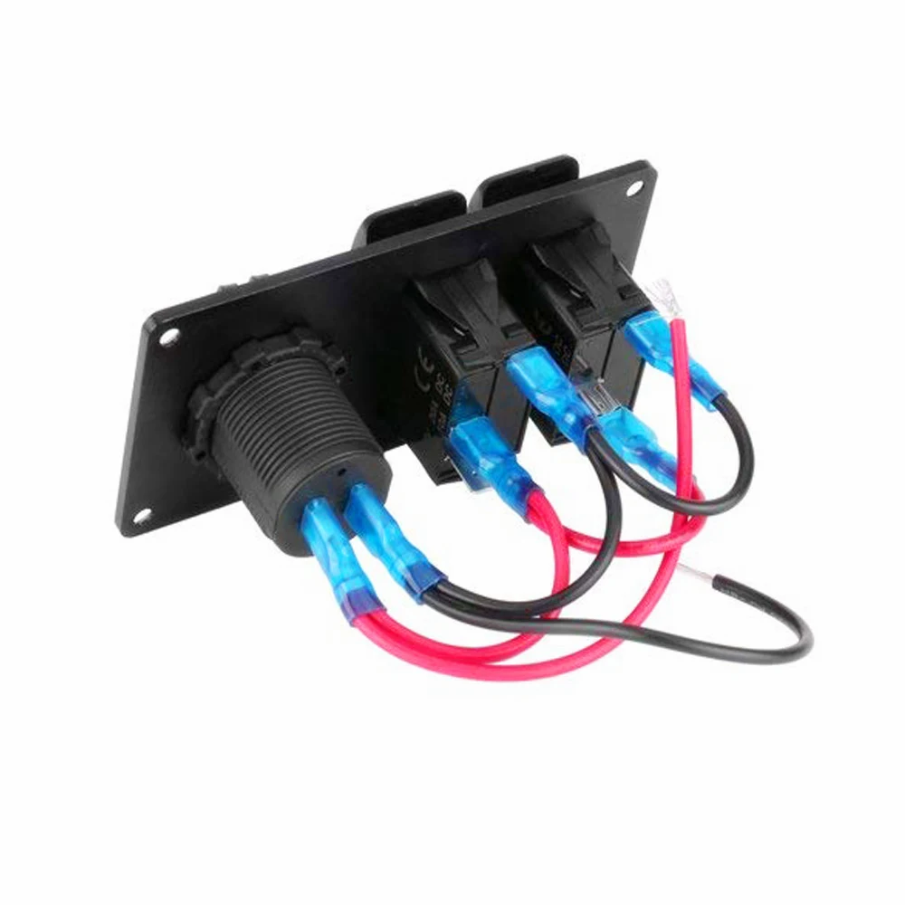 5 Pin 2 Gang переключатель Панель 12 24 V Dual USB Зарядное устройство 3.1A Водонепроницаемый