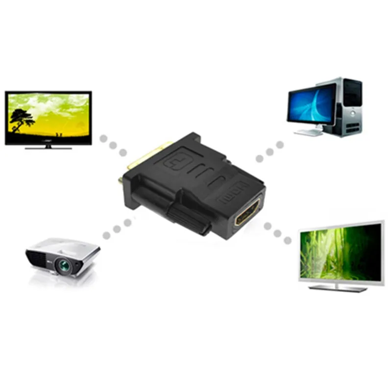 DVI в HDMI адаптер конвертер 24 + 5 папа Женский для HDTV LCD ПК компьютера PS3 PS4 TV BOX |