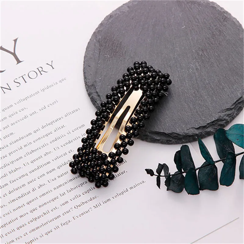 New Cute Colorful Beads Waterdrop Rectangle Hairpins For Women Girls Headbands Hair Clip Barrettes Fashion Hair Accessories