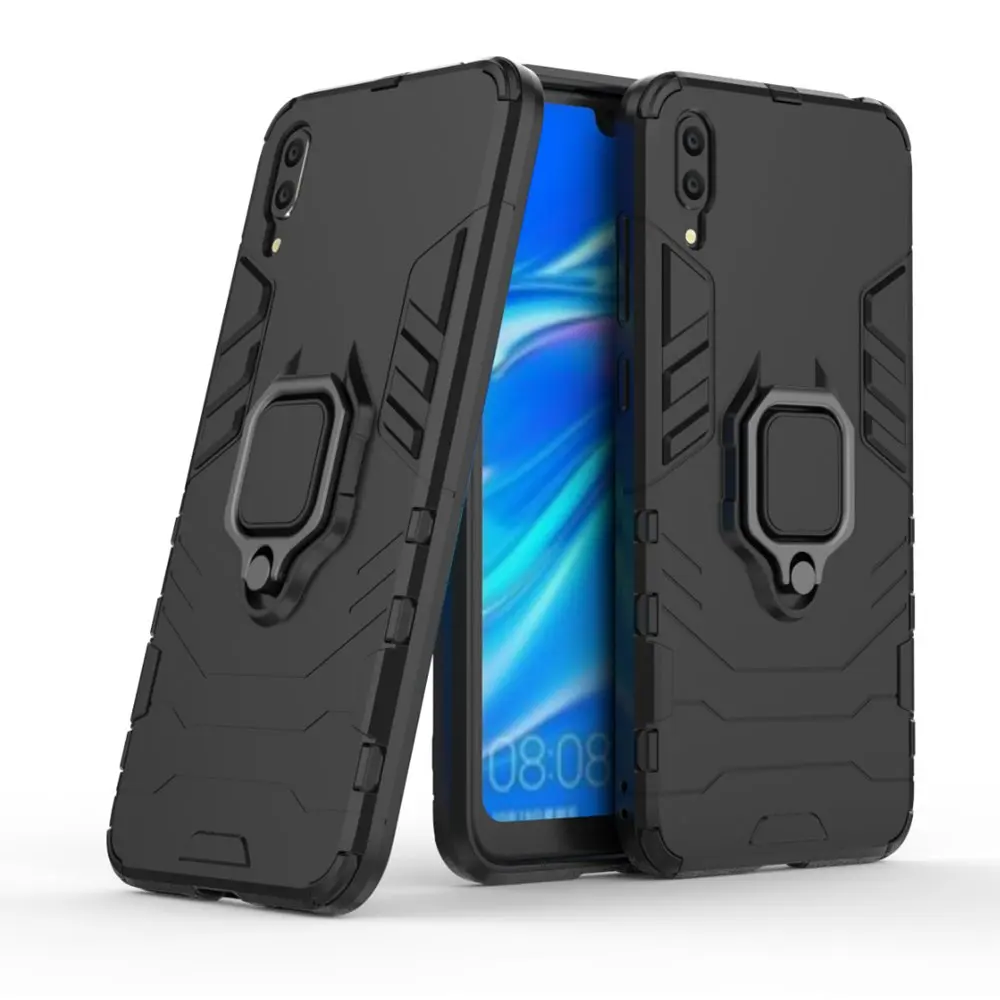 shockproof 360 Degree Rotation Ring Holder Kickstand Hybrid Armor Protective Case for Huawei enjoy 9 |