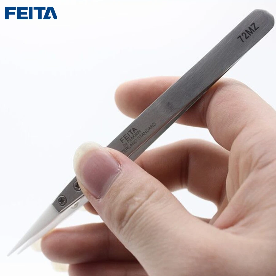 FEITA 72MZ керамический наконечник заостренный пинцет из нержавеющей стали