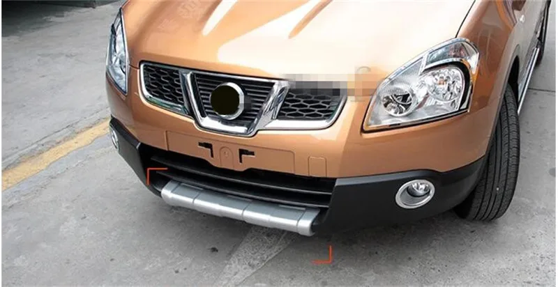 Автомобильные чехлы ABS передний+ задний бампер защитная пластина для Nissan Qashqai J10 2007- 2007 до автомобильный Стайлинг