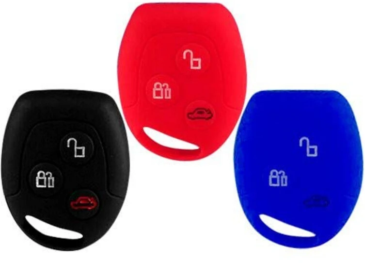 3 кнопки дистанционного силиконовый автомобильный брелок чехол для ключей Ford Focus