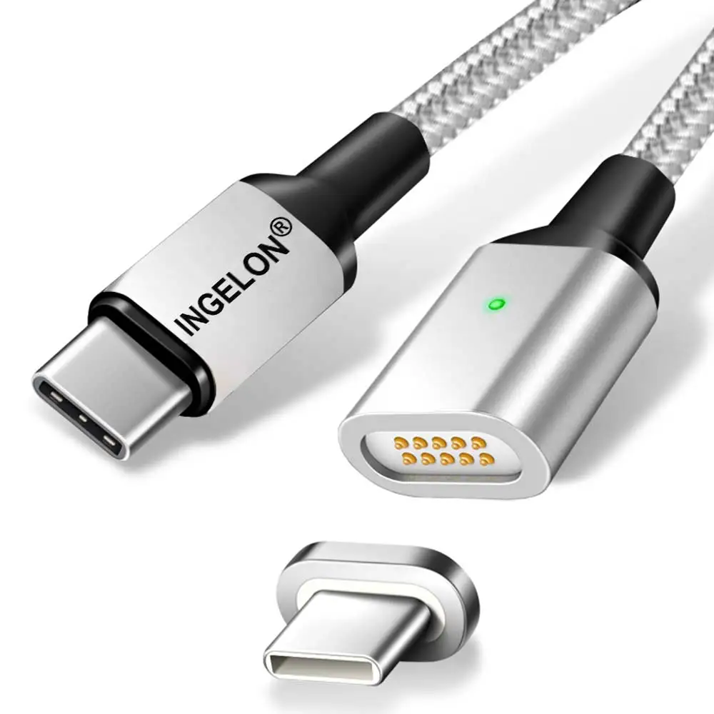 Ingelon usb c 3 1 быстрое зарядное устройство магнитный кабель PD Tipe C 100 Вт 5A 8 м