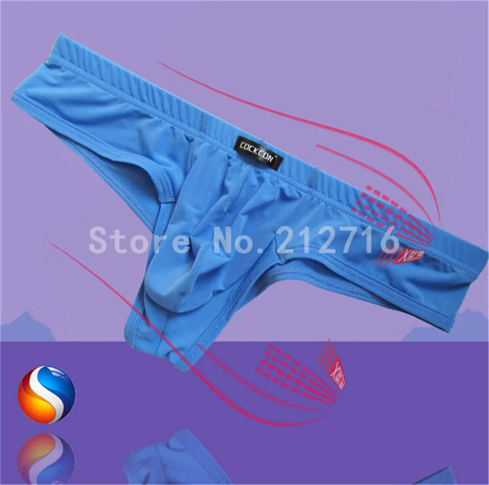 Мужское сексуальное мягкое ледяное шелковое мини-бикини с низкой посадкой