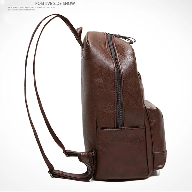 Винтажные коричневые мужские рюкзаки водонепроницаемые Школьные Сумки из