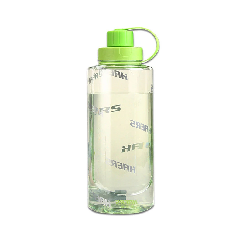 Green Haers Портативный eco-friendly Пластик бутылка для воды рукоятки для спорта с Чай заварки восхождение Пеший Туризм Бутылка 1000/1500/2000 мл - Цвет: Green