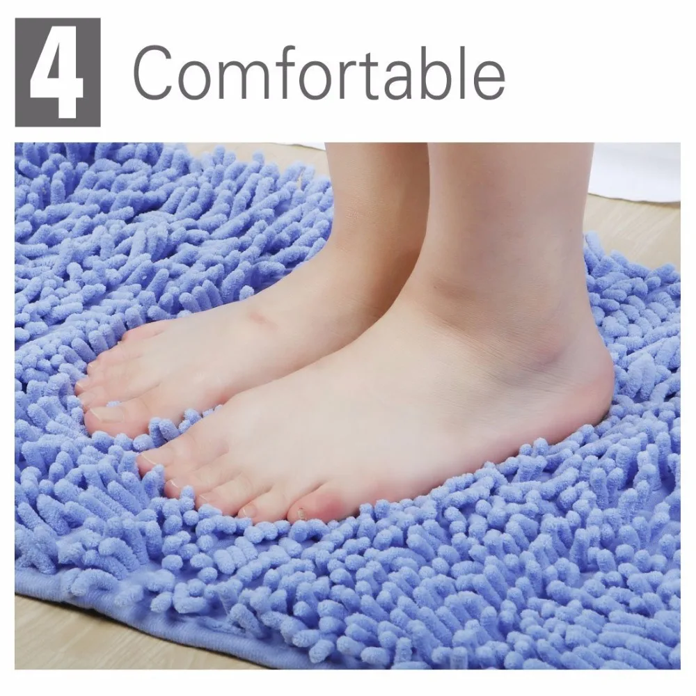 Синель коврики для ванной нескользящие впитывающие 40х60см | Дом и сад