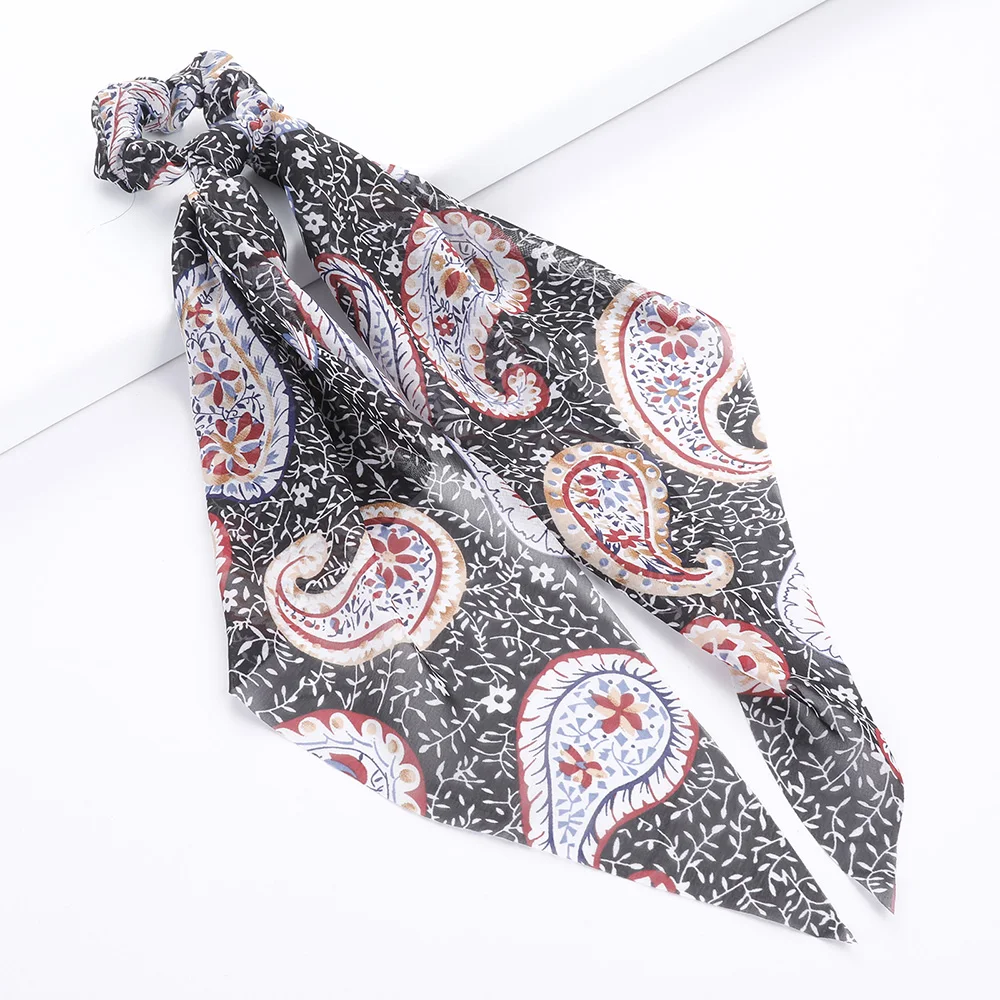 Женский шарф для волос AWAYTR удлиненная Цветочная повязка на голову в стиле бохо