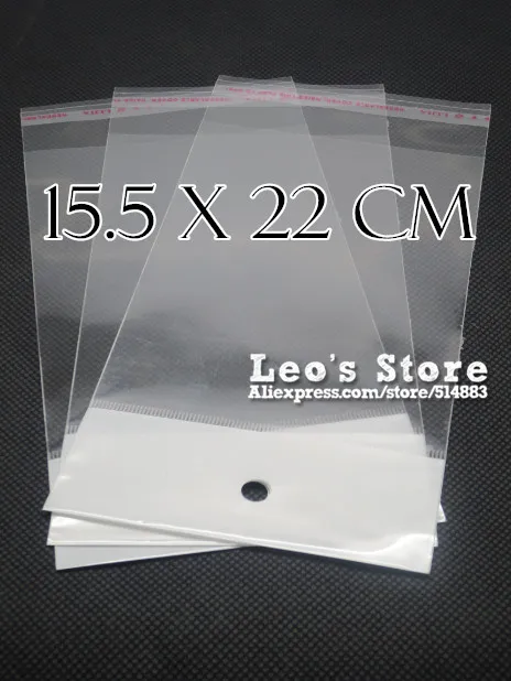 

Loetrusting 15.5x22cm Self Adhesive OPP Bag With Hanging Hole, Clear Header Plastic Bag,Supermarket Plastic Storage Bag