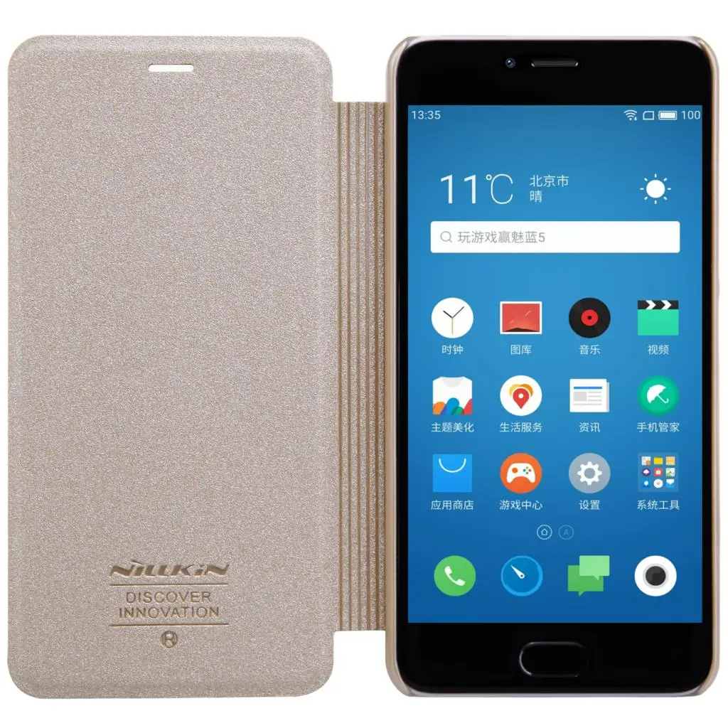 Флип-чехол для Meizu M5 Nillkin Sparkle Series PU кожаный чехол Mini 5 2 дюймов | Мобильные телефоны