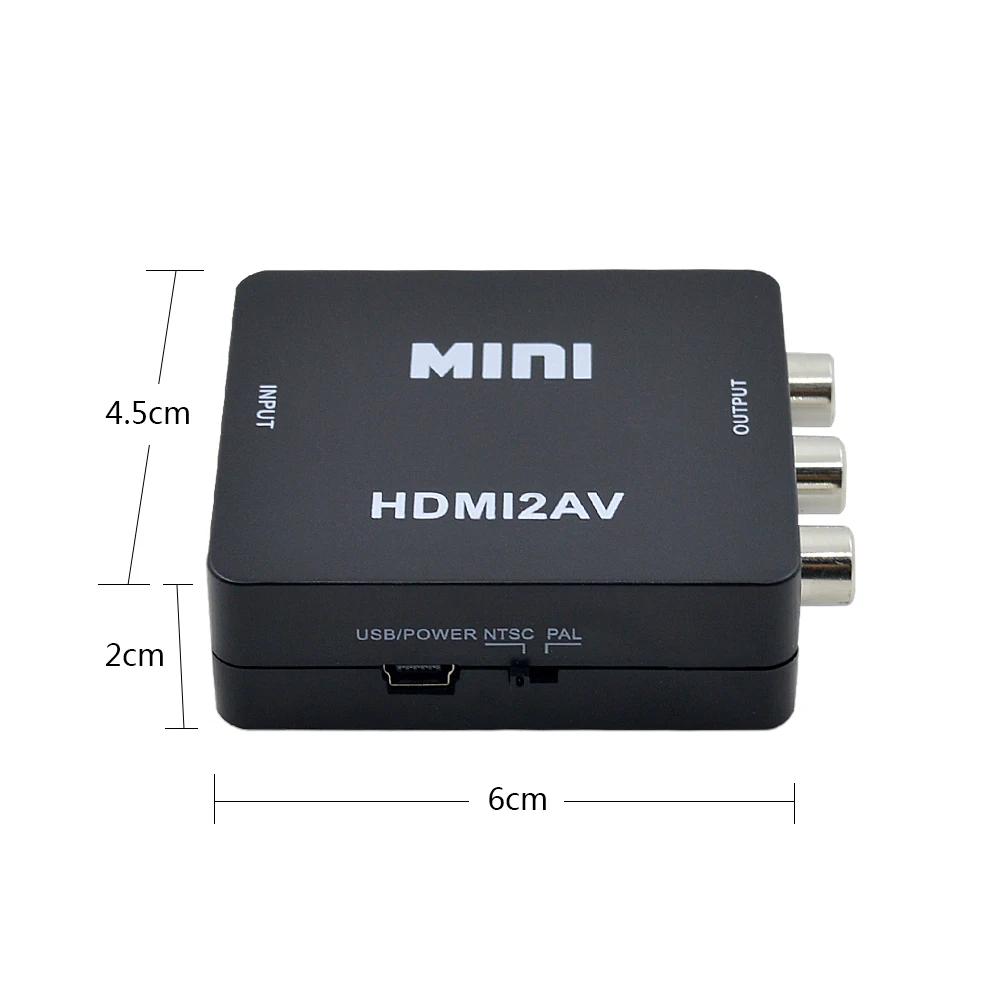 CHIPAL для преобразователя HDMI в AV Mini HDMI2AV RCA CVBS Scaler Box композитный видео NTSC PAL USB кабель