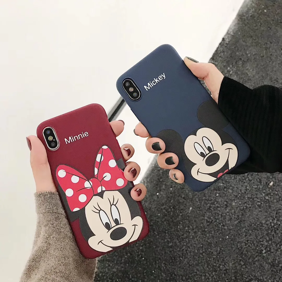 Mickey Minnie Couple 3D doll TOY Story phone case cover for iphone 7 8 6 S Plus X XS MAX XR super Cute sleep fundas Cqoue |