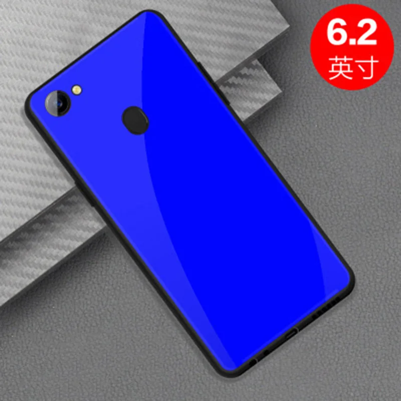 Чехол для OPPO F7 однотонный чехол из закаленного стекла OPPOF7 coque F 7 защитный