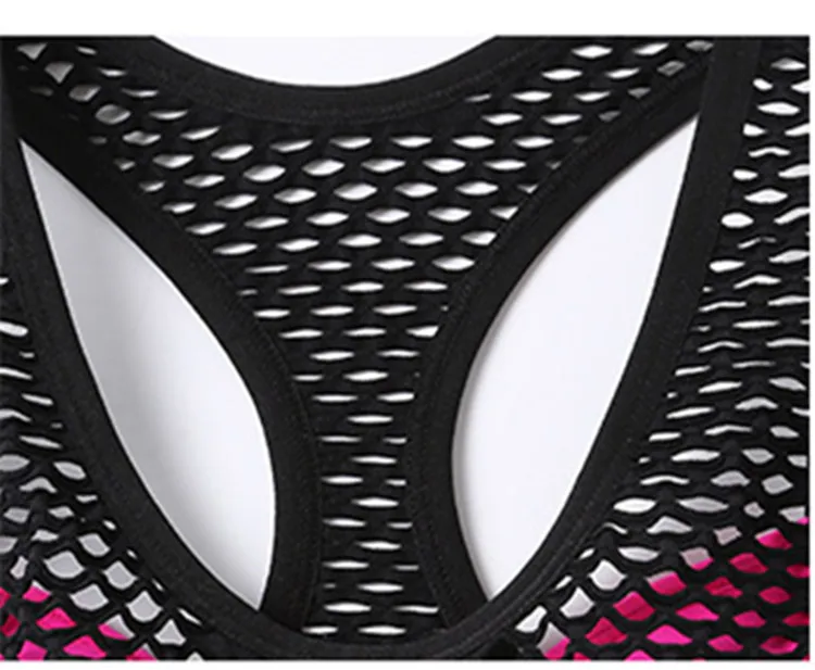 Lucylizz сетчатые дышащие бюстгальтеры для йоги, спортивный бюстгальтер для фитнеса, ударопрочный жилет для бега, спортивный бюстгальтер с эффектом пуш-ап, спортивный топ
