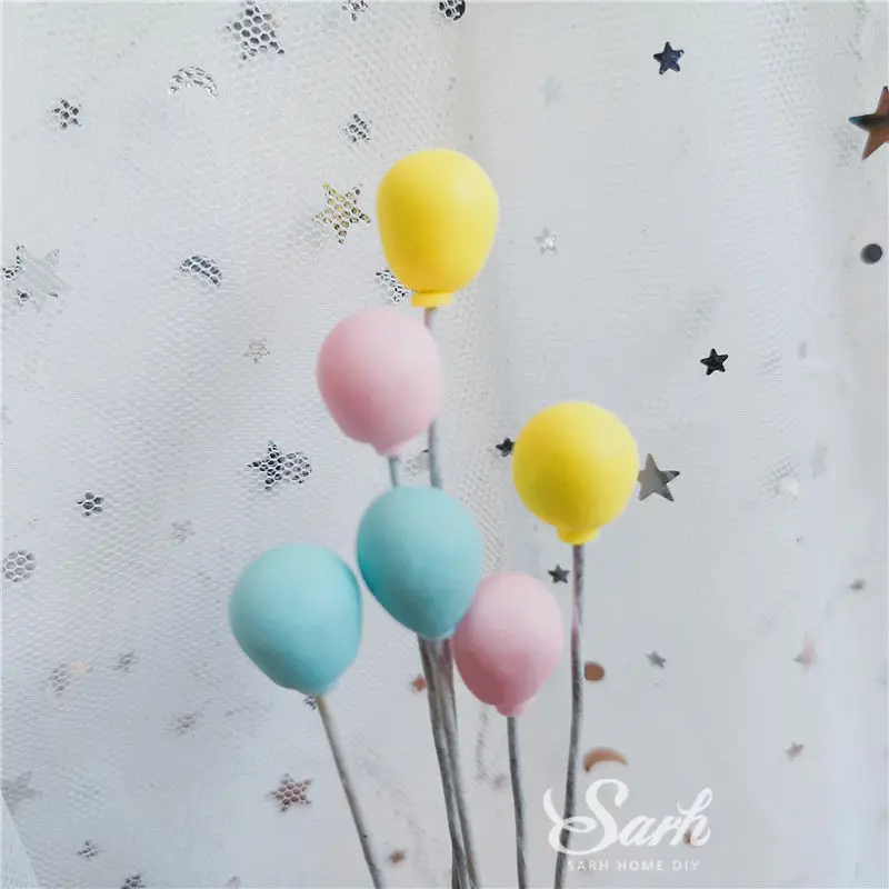 Multicolor balls set Bling мальчик девочка и журавль украшения с днем рождения Фея алмазная корона торт Топпер на день детей вечерние принадлежности сладкие подарки - Цвет: Multicolor balls set