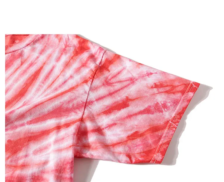 Темная икона Swirl Tie Dye Футболка мужская Лето круглый вырез хип хоп футболки для мужчин 5 цветов