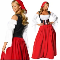 women germany oktoberfest costume traditional bavaria beer dirndl outfit wench beer maid fantasia fancy dress