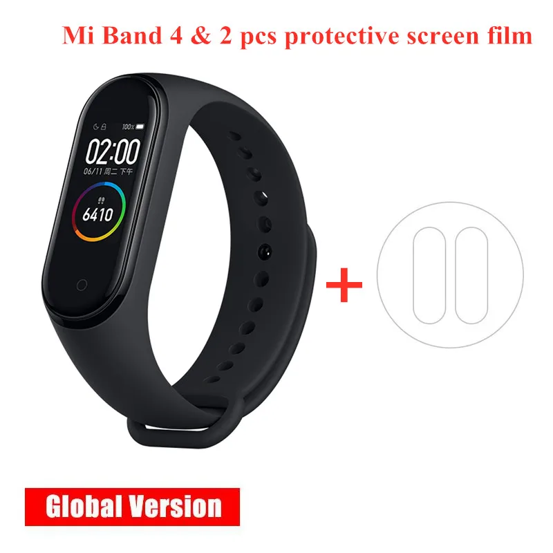 4 Xiao mi Band 4 Smart Band AMOLED сенсорный экран фитнес-трекер пульсометр монотор mi Band 4 глобальная версия шагомер - Цвет: 4