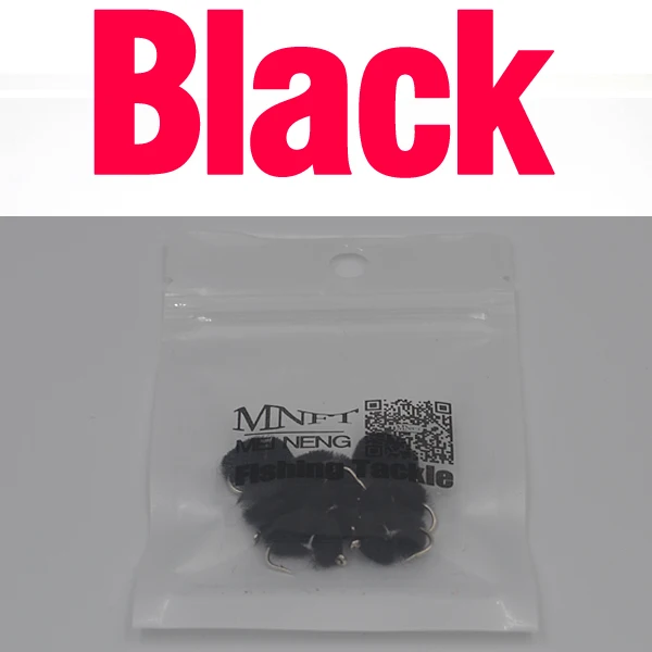 8PCS Black MNFT 8 шт. 12# Glo яйцо Мухи нахлыстом 8 различных цветов форель лосось Нахлыстом Приманки - Цвет: 8PCS Black
